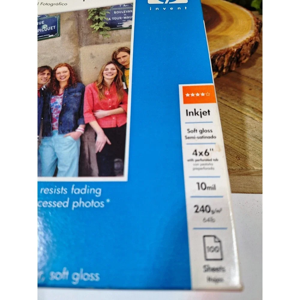 Lot of 2 HP Advanced Glossy Inkjet Photo Paper 100 Sheets 4 x 6
